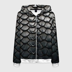 Мужская толстовка на молнии Текстура черного дракона