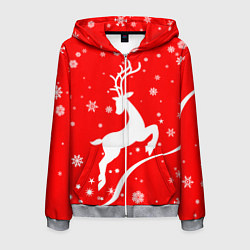 Мужская толстовка на молнии Christmas deer