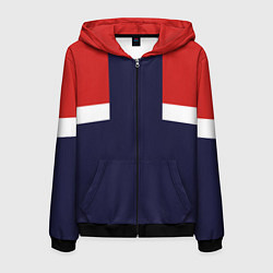 Толстовка 3D на молнии мужская Олимпийка 90х - Ретро, цвет: 3D-черный