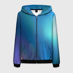 Толстовка 3D на молнии мужская Легкая голография, цвет: 3D-черный