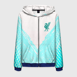 Мужская толстовка на молнии Liverpool logo texture fc