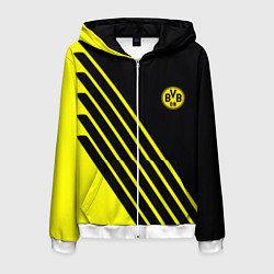 Толстовка 3D на молнии мужская Borussia sport line uniform, цвет: 3D-белый