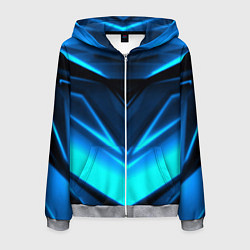 Мужская толстовка на молнии Geometry stripes неон