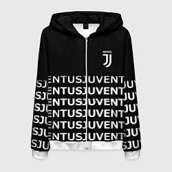 Толстовка 3D на молнии мужская Juventus pattern fc club steel, цвет: 3D-белый