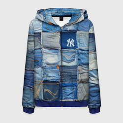 Мужская толстовка на молнии Patchwork - New York yankees baseball team