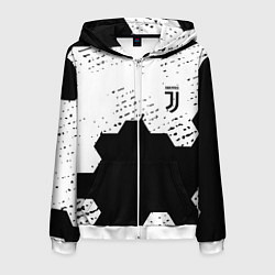 Мужская толстовка на молнии Juventus hexagon black sport