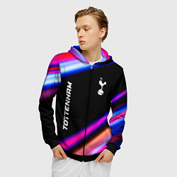 Толстовка 3D на молнии мужская Tottenham speed game lights, цвет: 3D-черный — фото 2