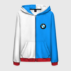 Мужская толстовка на молнии BMW sport blue white