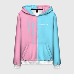 Мужская толстовка на молнии Summer-pink and blue