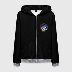 Мужская толстовка на молнии Nasa space logo usa steel