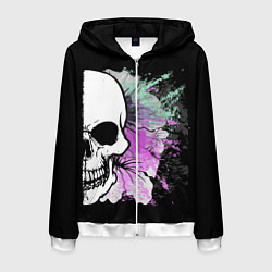 Мужская толстовка на молнии Half a skull