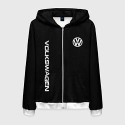 Мужская толстовка на молнии Volkswagen logo white