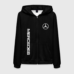 Мужская толстовка на молнии Mercedes benz logo white auto