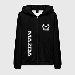 Мужская толстовка на молнии Mazda white logo