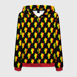Мужская толстовка на молнии Billie Eilish glitch pattern