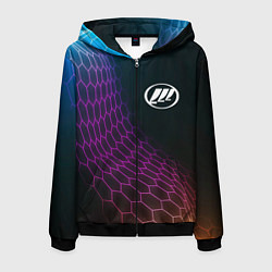 Мужская толстовка на молнии Lifan neon hexagon