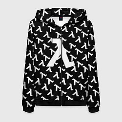 Мужская толстовка на молнии Half liife logo pattern