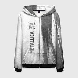 Мужская толстовка на молнии Metallica - white gradient по-вертикали