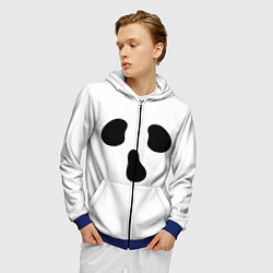 Толстовка 3D на молнии мужская Призрак пугающий верх, цвет: 3D-синий — фото 2