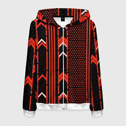 Мужская толстовка на молнии Красные обои на чёрном фоне