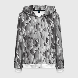 Мужская толстовка на молнии Монохромный камуфляж