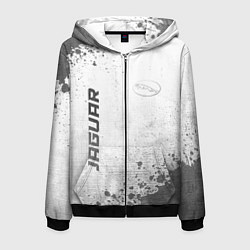 Мужская толстовка на молнии Jaguar - white gradient вертикально