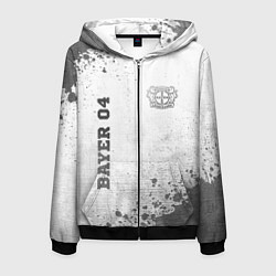 Мужская толстовка на молнии Bayer 04 - white gradient вертикально