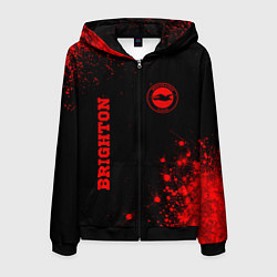 Мужская толстовка на молнии Brighton - red gradient вертикально