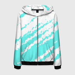 Мужская толстовка на молнии The color is light blue and white