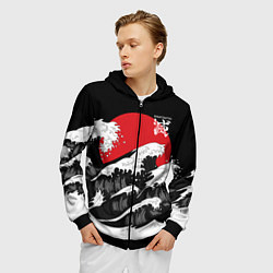 Толстовка 3D на молнии мужская Корпус бойни демонов - Kisatsutai, цвет: 3D-черный — фото 2