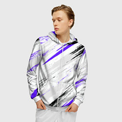Толстовка 3D на молнии мужская Sports items, цвет: 3D-белый — фото 2