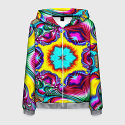 Мужская толстовка на молнии Абстракция узор фракталы