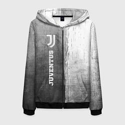 Мужская толстовка на молнии Juventus - grey gradient по-вертикали