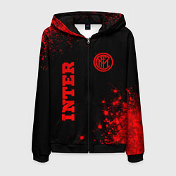Мужская толстовка на молнии Inter - red gradient вертикально