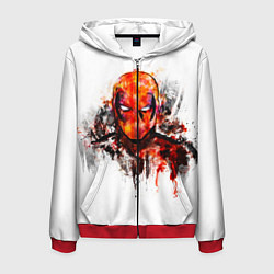 Мужская толстовка на молнии Дэдпул краски