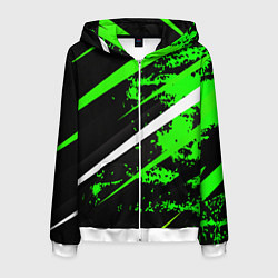 Мужская толстовка на молнии Color black and green