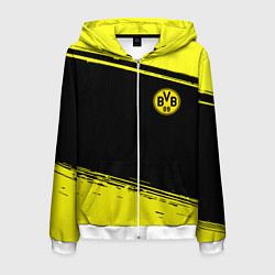 Мужская толстовка на молнии Borussia жёлтые полосы