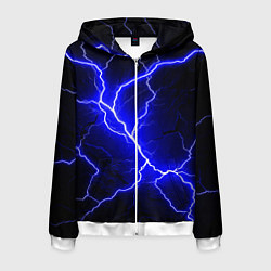 Толстовка 3D на молнии мужская Color blue black, цвет: 3D-белый