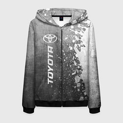 Мужская толстовка на молнии Toyota - grey gradient по-вертикали