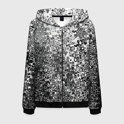 Мужская толстовка на молнии Чёрно-белый абстрактная текстура