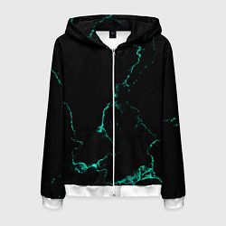 Мужская толстовка на молнии Color black turquoise