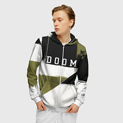 Толстовка 3D на молнии мужская Doom The Dark Ages, цвет: 3D-белый — фото 2