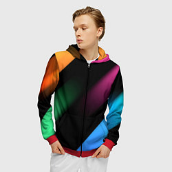 Толстовка 3D на молнии мужская Multicoloured, цвет: 3D-красный — фото 2
