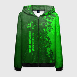 Мужская толстовка на молнии JoJo Bizarre Adventure - green gradient по-вертика
