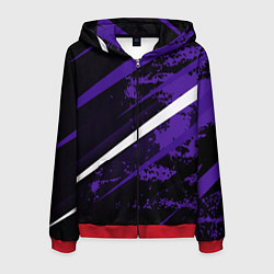 Мужская толстовка на молнии Color black purple line
