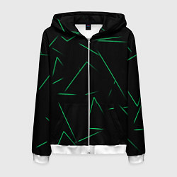 Мужская толстовка на молнии Color light green line