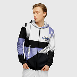 Толстовка 3D на молнии мужская Плавание спортивное, цвет: 3D-черный — фото 2