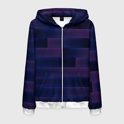 Мужская толстовка на молнии Color blue square