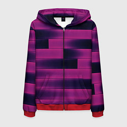 Мужская толстовка на молнии Color pink square
