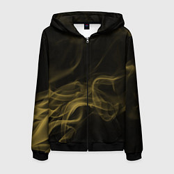 Толстовка 3D на молнии мужская Color smoke yellow, цвет: 3D-черный